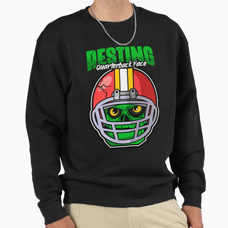 Funny Football Quarterback Zombie Sweatshirt - Custom Art Print Unisex - T-Shirt, Sweatshirt, Hoodie