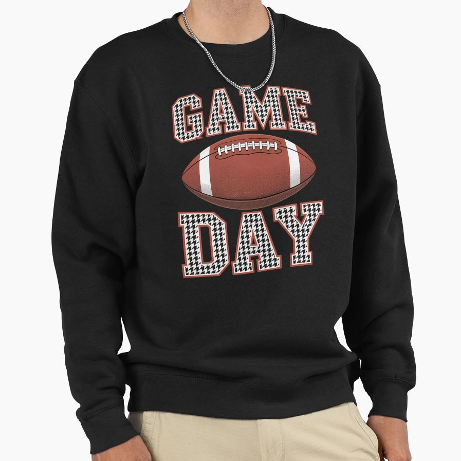 Game Day Houndstooth Alabama Football Sweatshirt - Streetwear Style Unisex - T-Shirt, Sweatshirt, Hoodie