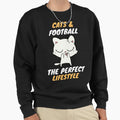 Cats Football Lifestyle Sweatshirt - Minimalist Print Unisex - T-Shirt, Sweatshirt, Hoodie