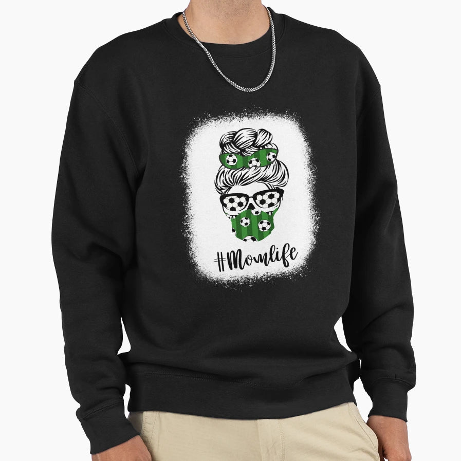 Bleached Messy Bun Hair Wearing Sweatshirt - Novelty Apparel for Adults - T-Shirt, Sweatshirt, Hoodie