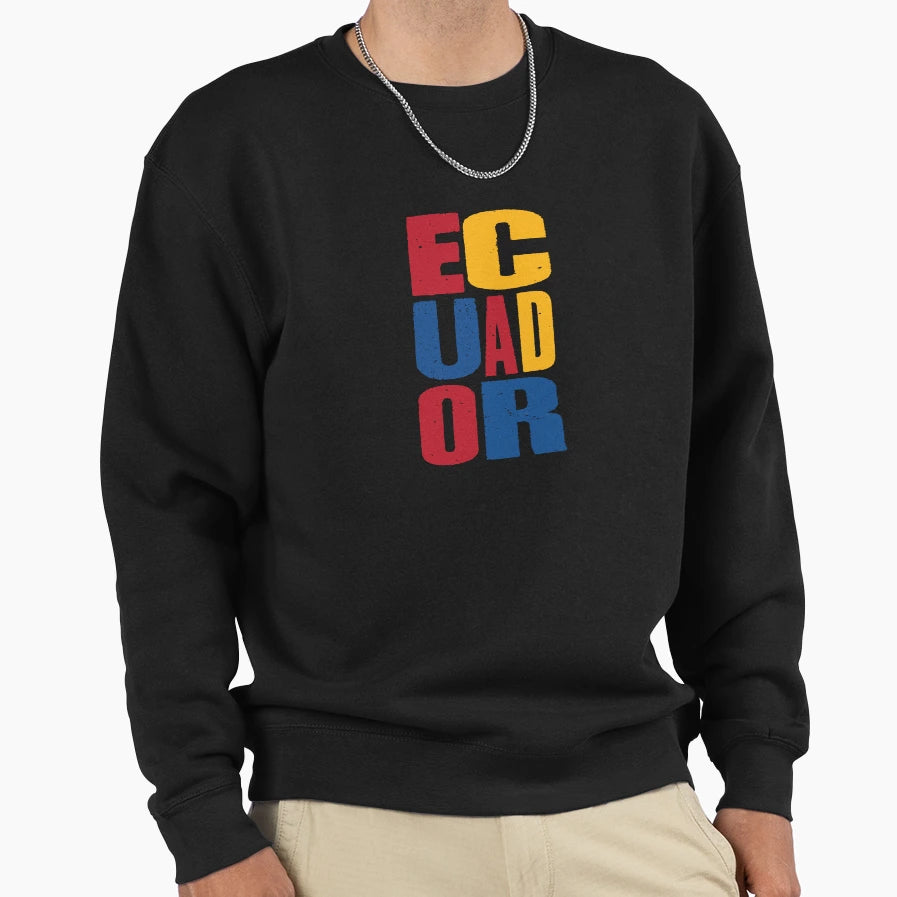 Ecuador Drawn Letters Sweatshirt - Aesthetic Graphic Men Women - T-Shirt, Sweatshirt, Hoodie