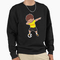 Dabbing Soccer Player Yellow Soccer Sweatshirt - Unique Graphic Unisex - T-Shirt, Sweatshirt, Hoodie