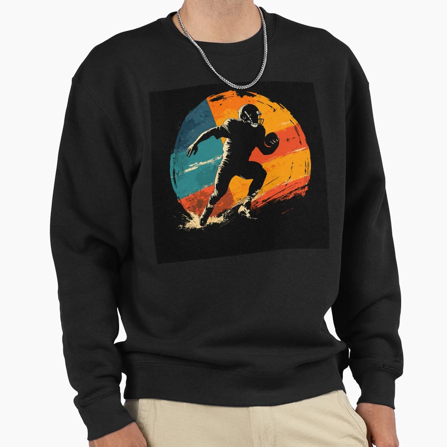 American Football Player Sweatshirt - Trendy Graphic Men Women - T-Shirt, Sweatshirt, Hoodie