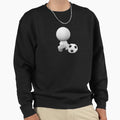 White Comic Character Playing Sweatshirt - Unique Graphic for Adults - T-Shirt, Sweatshirt, Hoodie