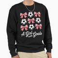 Soccer Player Coquette Bow Funny Sweatshirt - Aesthetic Graphic Men Women - T-Shirt, Sweatshirt, Hoodie