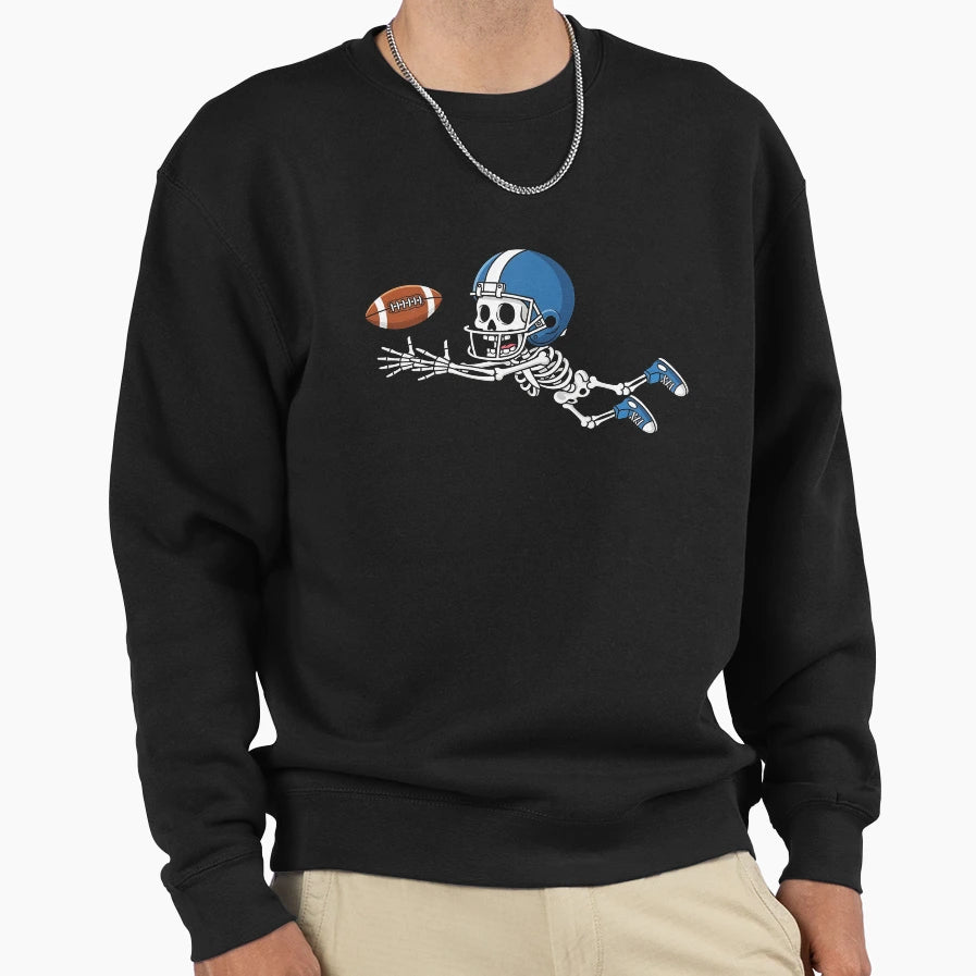 American Football Skeleton Sweatshirt - Casual Everyday Wear for Adults - T-Shirt, Sweatshirt, Hoodie
