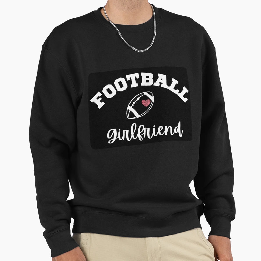 Football Girlfriend Heart Sweatshirt - Aesthetic Graphic Unisex - T-Shirt, Sweatshirt, Hoodie
