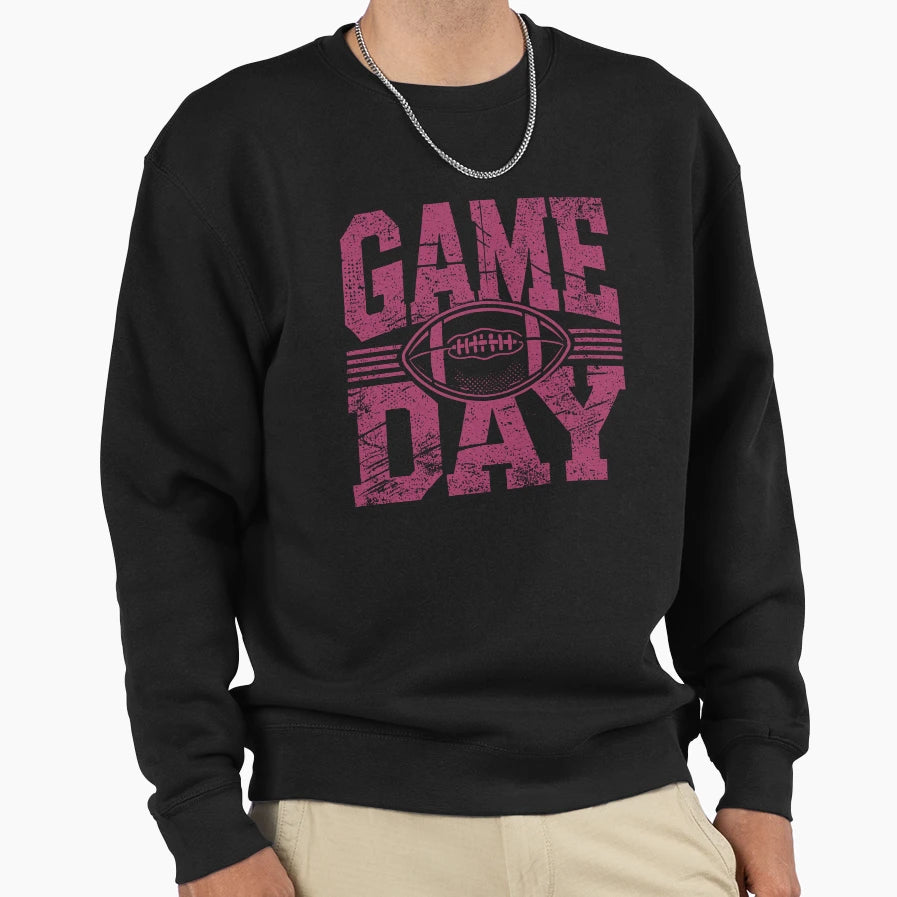 Game Day Football Grunge Sweatshirt - Aesthetic Graphic Men Women - T-Shirt, Sweatshirt, Hoodie