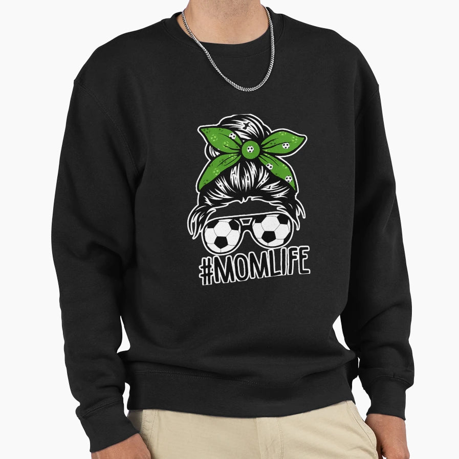 Mom Life Football Mothers Day Messy Sweatshirt - Unique Graphic Men Women - T-Shirt, Sweatshirt, Hoodie