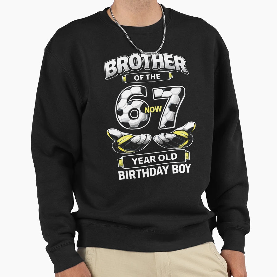 I Was 6 Now Im 7 Soccer Birthday Funny Sweatshirt - Graphic Print Unisex - T-Shirt, Sweatshirt, Hoodie