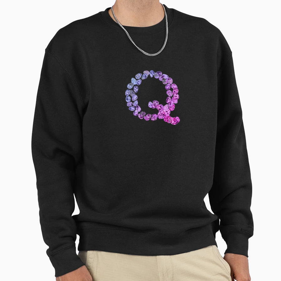 Q Alphabet Sweatshirt - Minimalist Print for Adults - T-Shirt, Sweatshirt, Hoodie