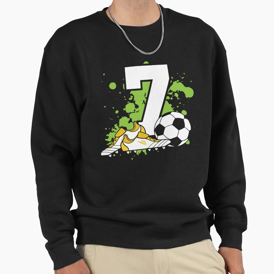 Football Birthday 7 Years Old 7Th Sweatshirt - Novelty Apparel for Adults - T-Shirt, Sweatshirt, Hoodie
