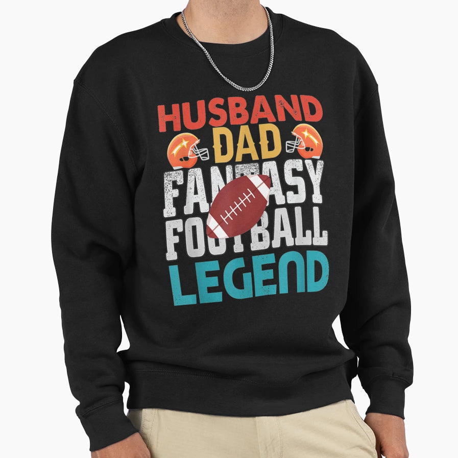 Mens Husband Dad Fantasy Football T-Shirt - Aesthetic Graphic Men Women - T-Shirt, Sweatshirt, Hoodie