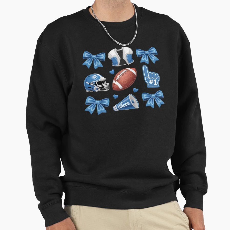 Funny Blue Cheer Football Game Sweatshirt - Fun Novelty Design Men Women - T-Shirt, Sweatshirt, Hoodie