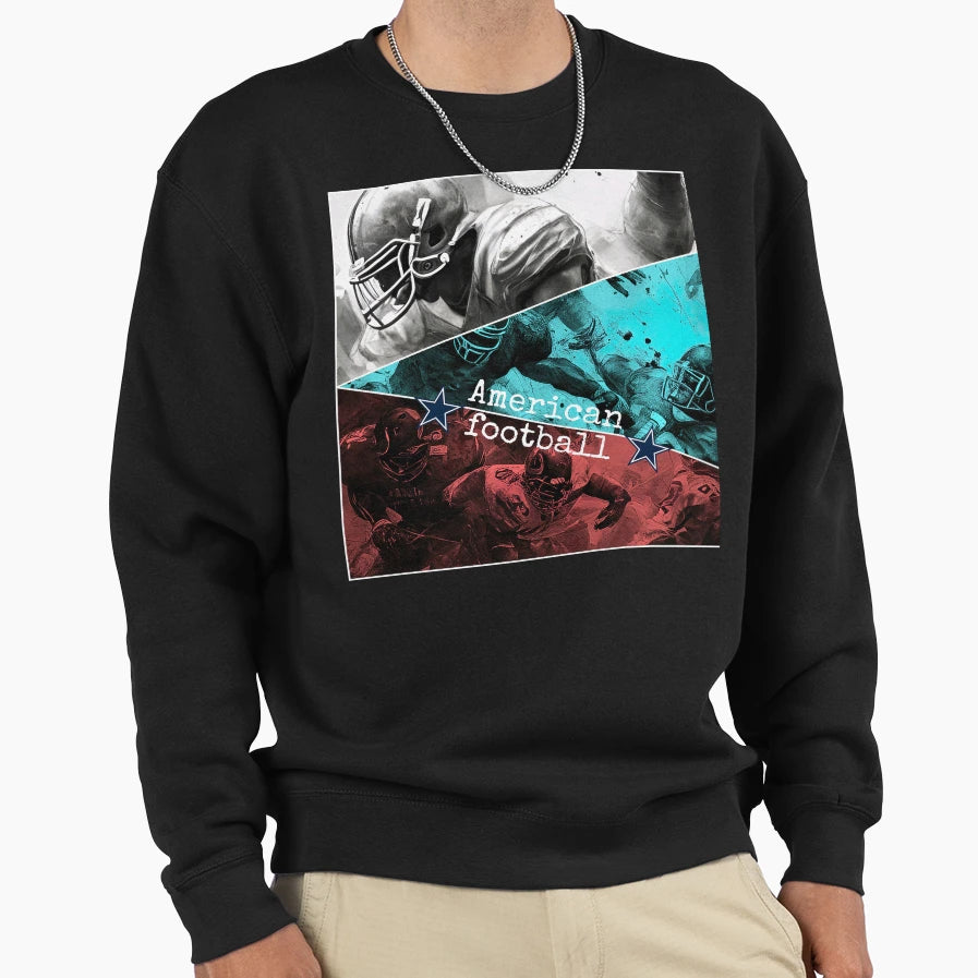 American Football Sweatshirt - Casual Everyday Wear Men Women - T-Shirt, Sweatshirt, Hoodie