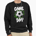 Fun Sports Game Day Soccer Sweatshirt - Minimalist Print Men Women - T-Shirt, Sweatshirt, Hoodie
