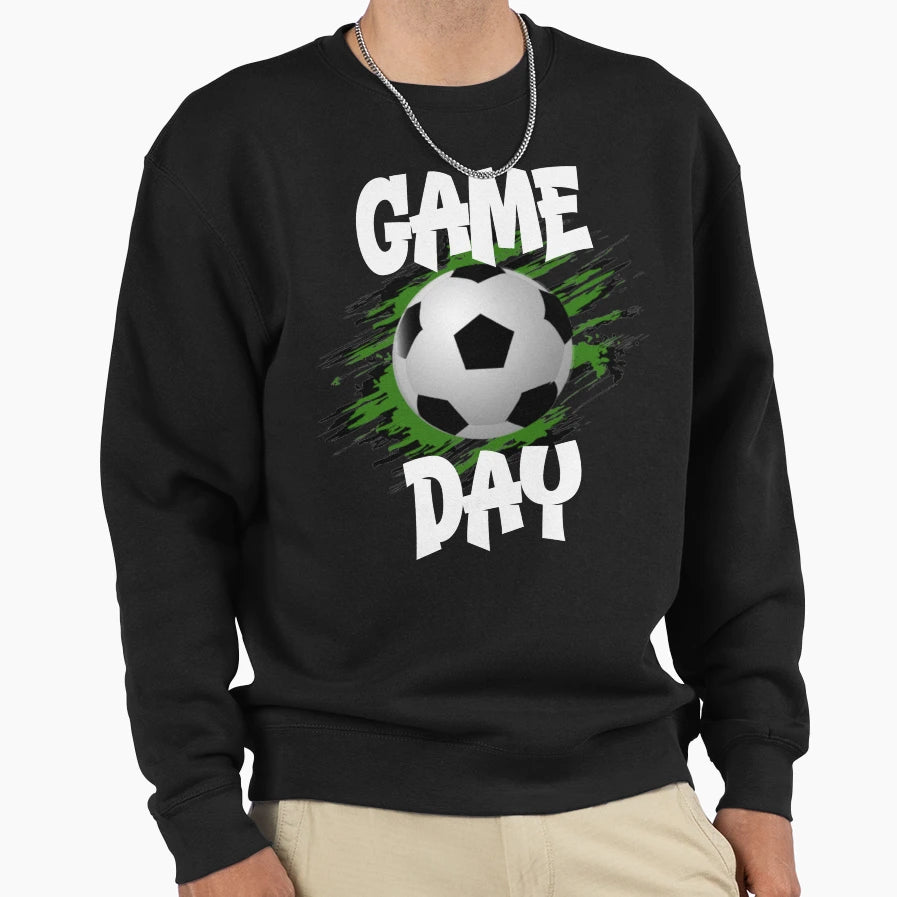 Fun Sports Game Day Soccer Sweatshirt - Minimalist Print Men Women - T-Shirt, Sweatshirt, Hoodie