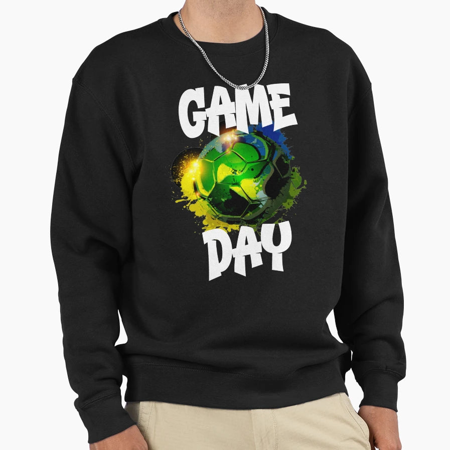 Fun Sports Game Day Soccer Sweatshirt - Graphic Print Unisex - T-Shirt, Sweatshirt, Hoodie