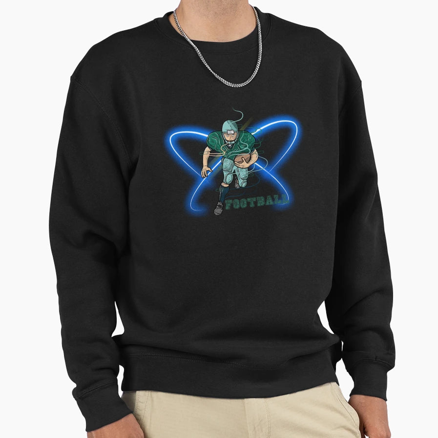 Football American Light Blue Sweatshirt - Novelty Apparel for Adults - T-Shirt, Sweatshirt, Hoodie