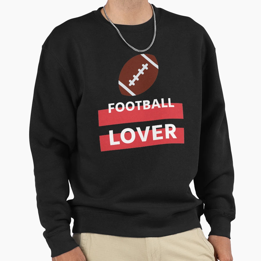 American Football Lover Simple White Sweatshirt - Unique Graphic Men Women - T-Shirt, Sweatshirt, Hoodie