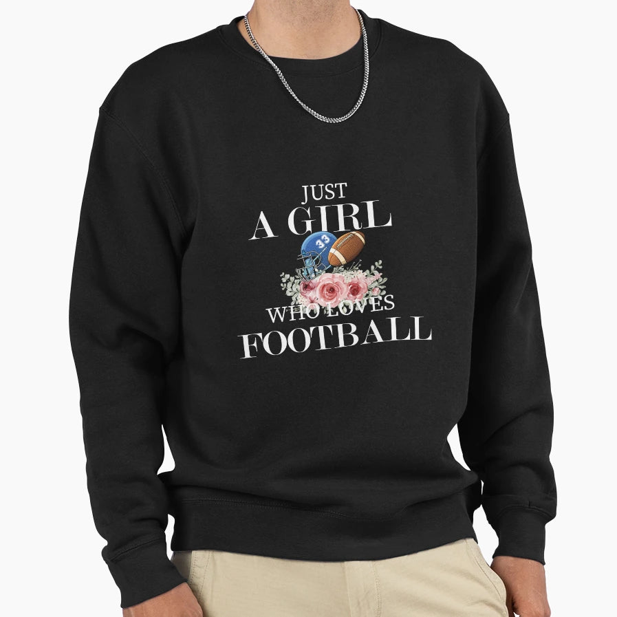 Just Who Loves Footbal Sweatshirt - Unique Graphic Men Women - T-Shirt, Sweatshirt, Hoodie