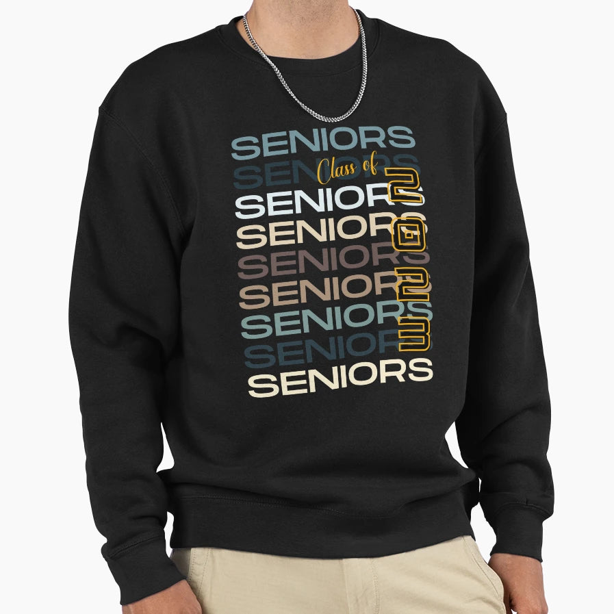 Seniors Class 2023 Graduation Friends Sweatshirt - Custom Art Print Unisex - T-Shirt, Sweatshirt, Hoodie