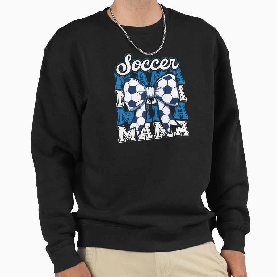 Soccer Mama Bow Game Day Sweatshirt - Minimalist Print for Adults - T-Shirt, Sweatshirt, Hoodie