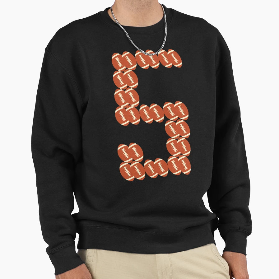 Player Number 5 Five American Sweatshirt - Streetwear Style Unisex - T-Shirt, Sweatshirt, Hoodie