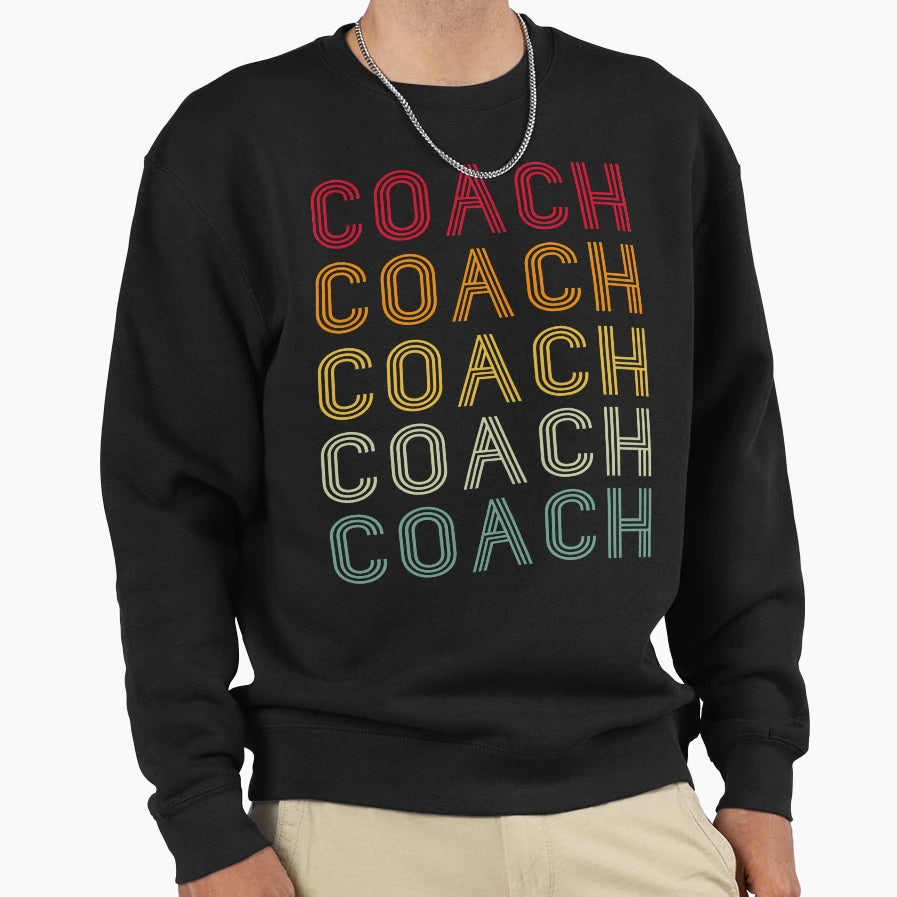 Coach Wordmark Pattern Tainer Sport Sweatshirt - Novelty Apparel Men Women - T-Shirt, Sweatshirt, Hoodie