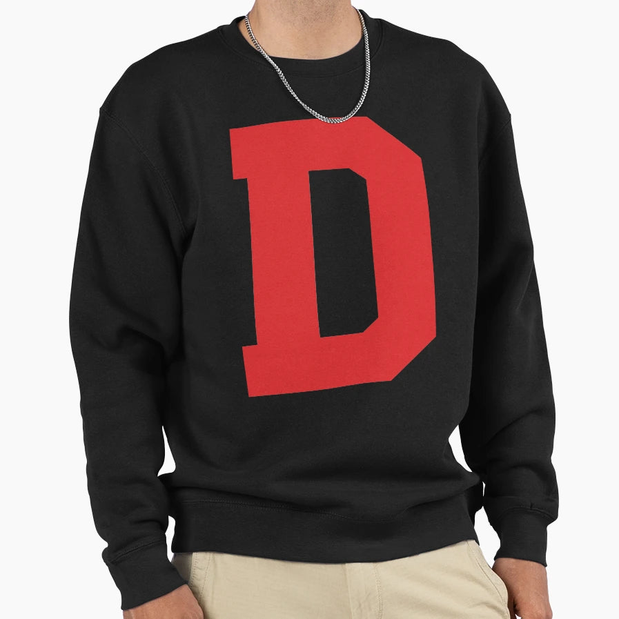 Alphabet Red D Sports Letter D Sweatshirt - Graphic Print Men Women - T-Shirt, Sweatshirt, Hoodie