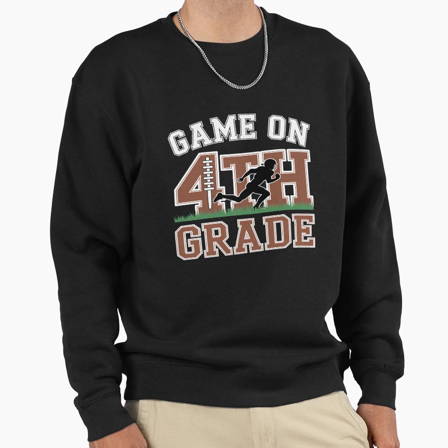First Day 4Th Grade Football Game Sweatshirt - Unique Graphic Men Women - T-Shirt, Sweatshirt, Hoodie