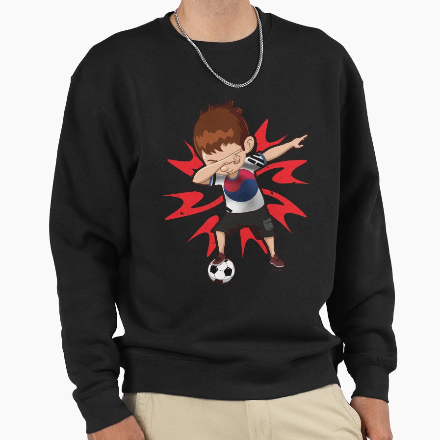 Football Soccer Dab Korea Sweatshirt - Aesthetic Graphic for Adults - T-Shirt, Sweatshirt, Hoodie