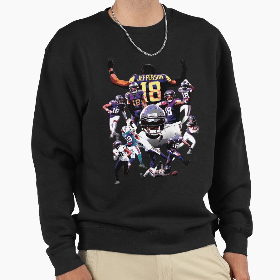 Justin Jeffersons 2022 Season Sweatshirt - Minimalist Print Men Women - T-Shirt, Sweatshirt, Hoodie