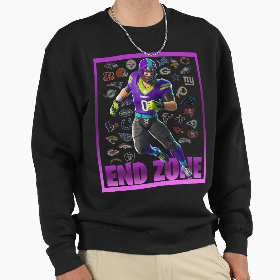 End Zone Sweatshirt - Fun Novelty Design for Adults - T-Shirt, Sweatshirt, Hoodie