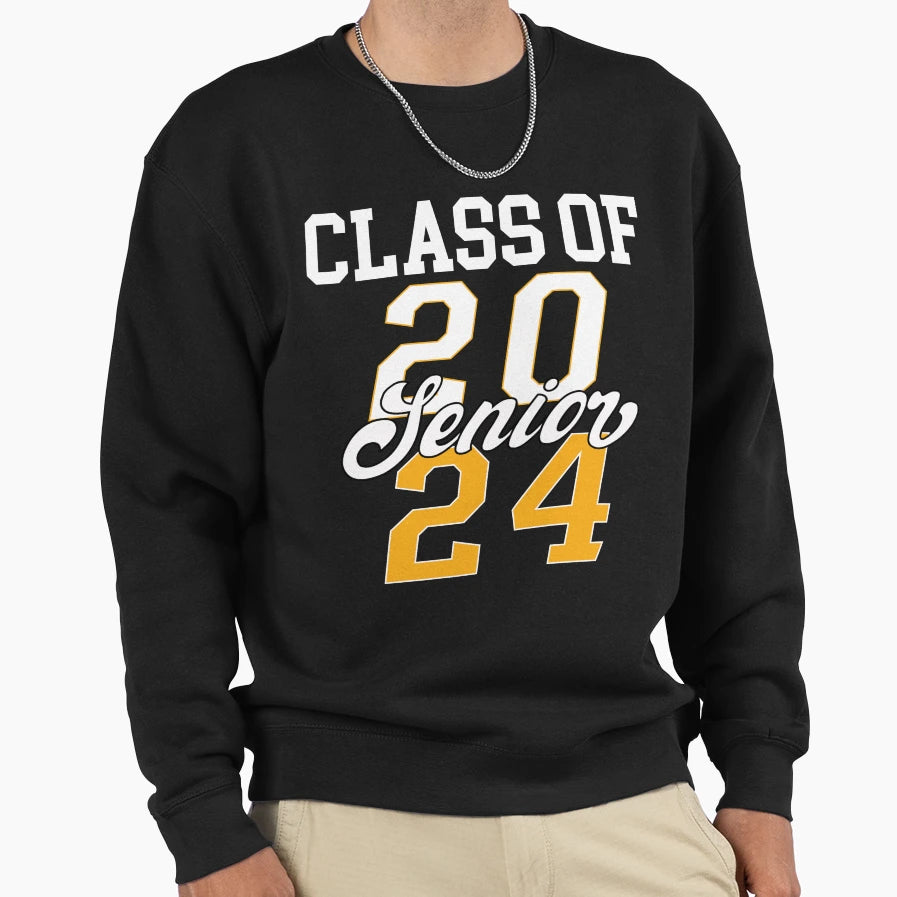 Senior Class 2024 Graduate Student Sweatshirt - Aesthetic Graphic Unisex - T-Shirt, Sweatshirt, Hoodie