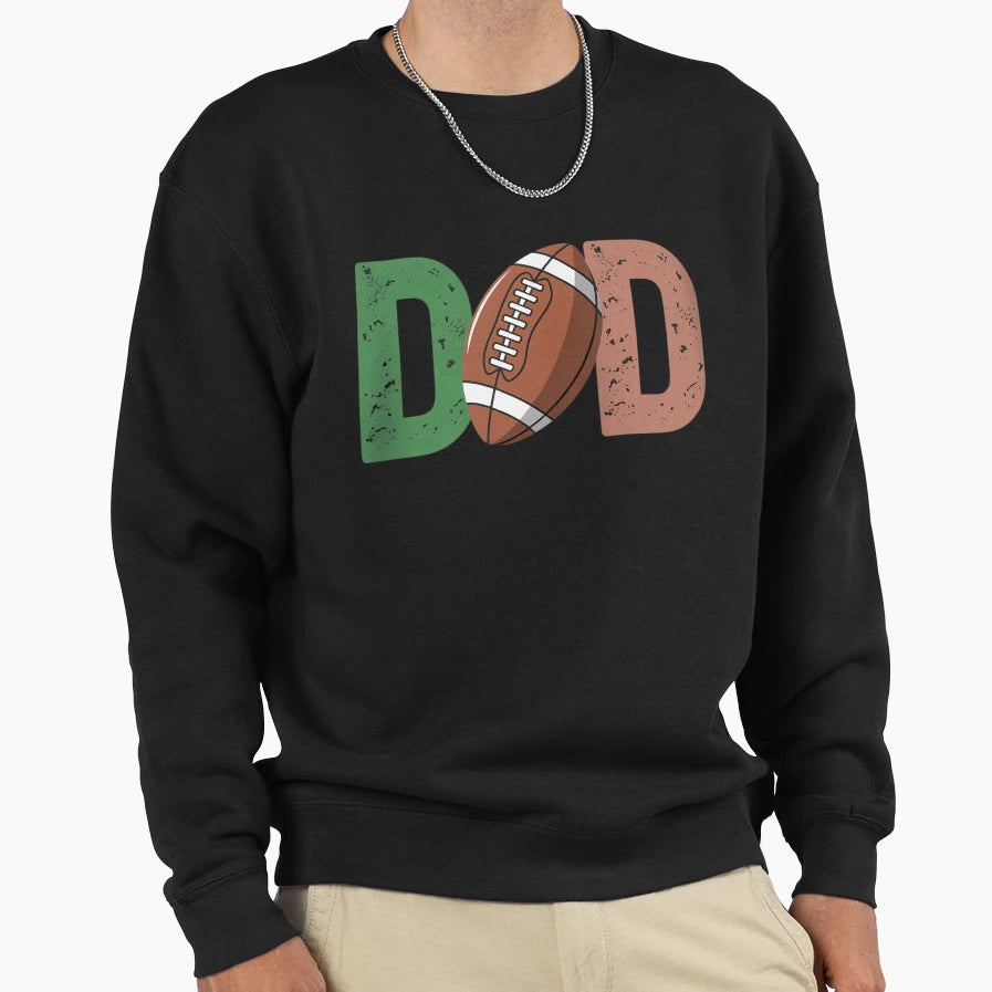 Dad 1 Year Old Football 1St Year Down Sweatshirt - Graphic Print Unisex - T-Shirt, Sweatshirt, Hoodie