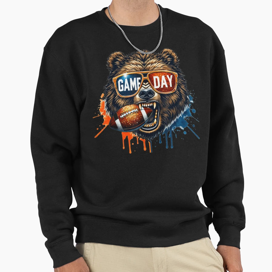 Game Day Bear Sweatshirt - Unique Graphic Unisex - T-Shirt, Sweatshirt, Hoodie