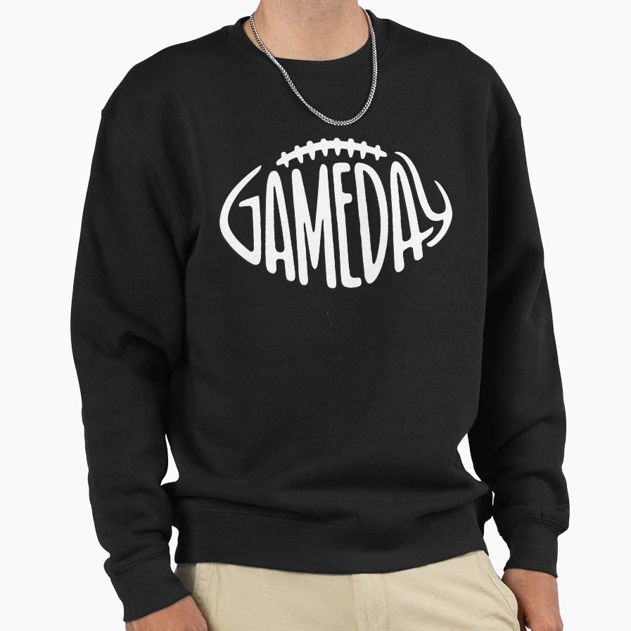 Gameday White Football Sweatshirt - Graphic Print Unisex - T-Shirt, Sweatshirt, Hoodie