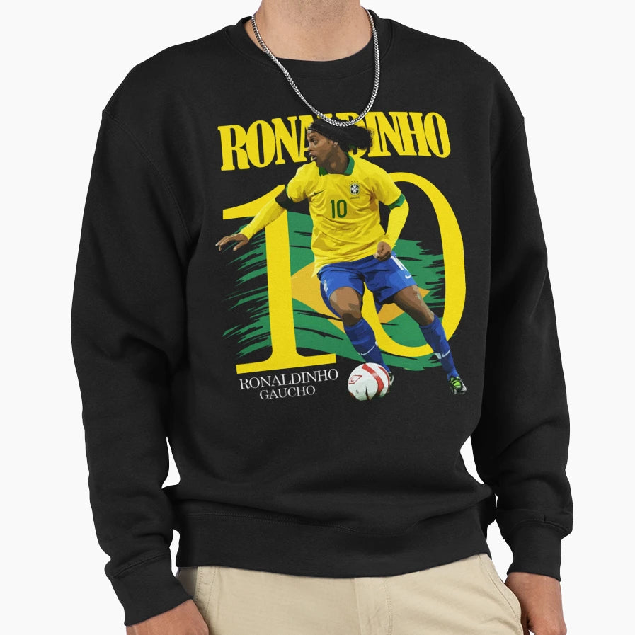 Ronaldinho Legends Sweatshirt - Minimalist Print for Adults - T-Shirt, Sweatshirt, Hoodie
