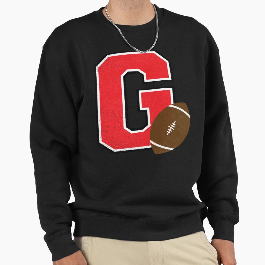 G Football Sweatshirt - Aesthetic Graphic Men Women - T-Shirt, Sweatshirt, Hoodie