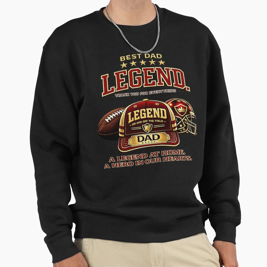 Dad Legend Red Baseball Cap Sweatshirt - Casual Everyday Wear Men Women - T-Shirt, Sweatshirt, Hoodie