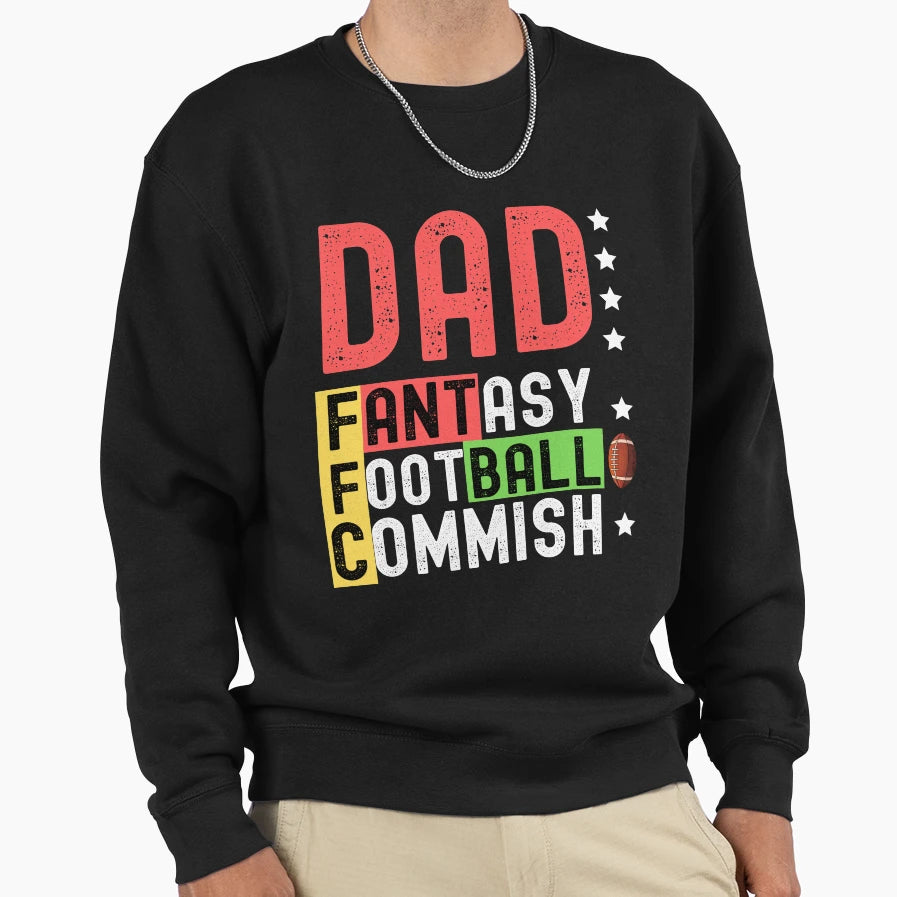 Husband Dad Fantasy Football Sweatshirt - Aesthetic Graphic Men Women - T-Shirt, Sweatshirt, Hoodie