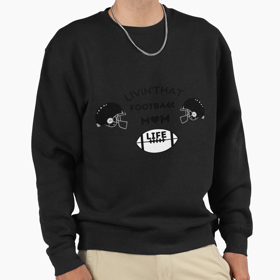 Livinthat Football Mom Life T-Shirt - Minimalist Print Men Women - T-Shirt, Sweatshirt, Hoodie