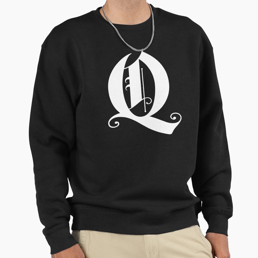 Letter Q Gift Sweatshirt - Minimalist Print Men Women - T-Shirt, Sweatshirt, Hoodie