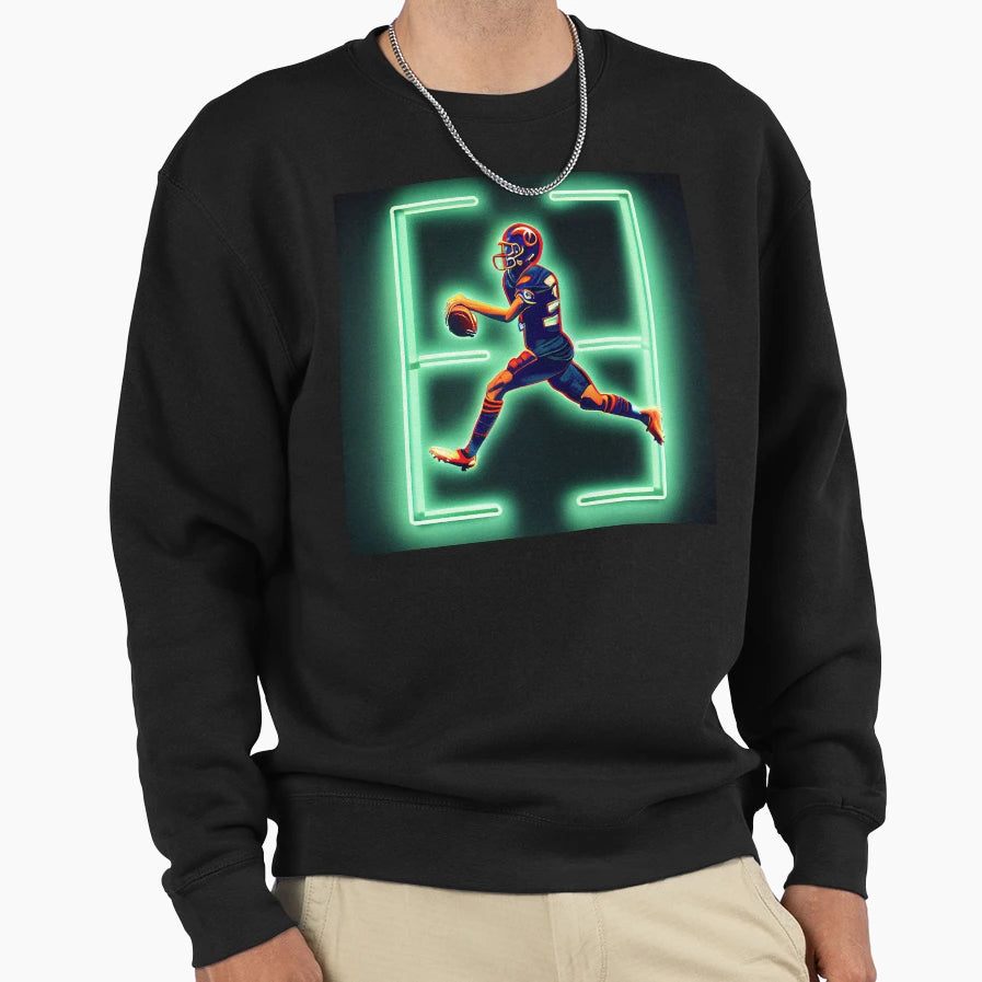 Football Player Sweatshirt - Aesthetic Graphic Men Women - T-Shirt, Sweatshirt, Hoodie