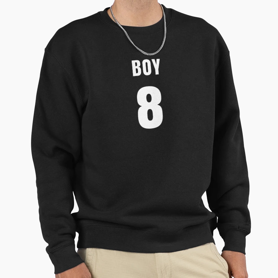 Number 8 Front Sweatshirt - Custom Art Print for Adults - T-Shirt, Sweatshirt, Hoodie