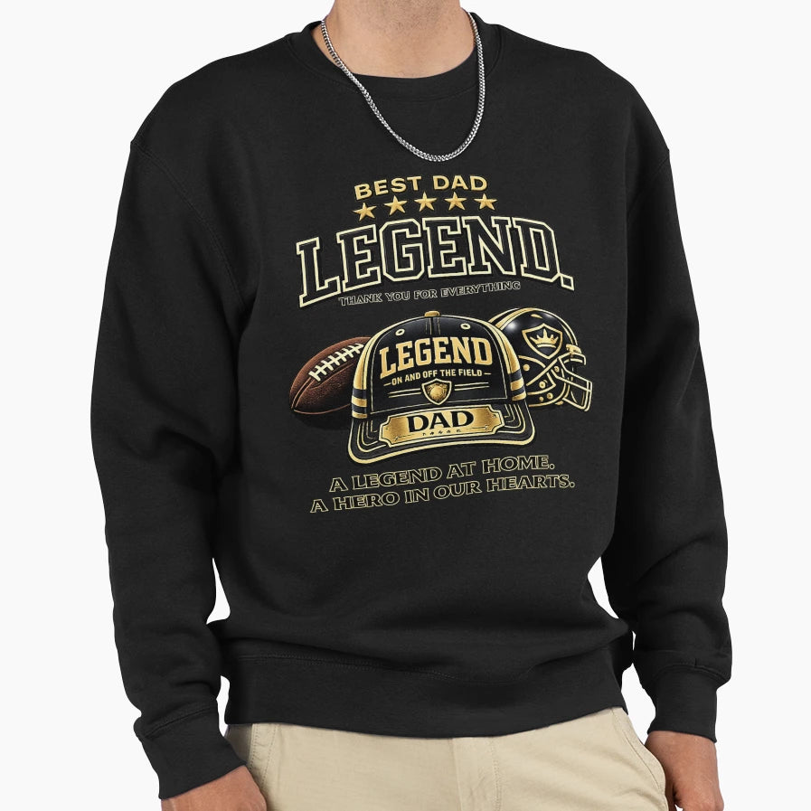 Dad Legend Black Baseball Cap Sweatshirt - Aesthetic Graphic Men Women - T-Shirt, Sweatshirt, Hoodie