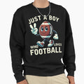 Just Who Loves Football Sweatshirt - Minimalist Print for Adults - T-Shirt, Sweatshirt, Hoodie