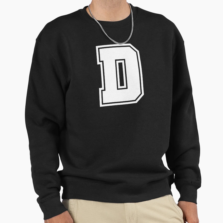 D Letter Sweatshirt - Novelty Apparel Men Women - T-Shirt, Sweatshirt, Hoodie