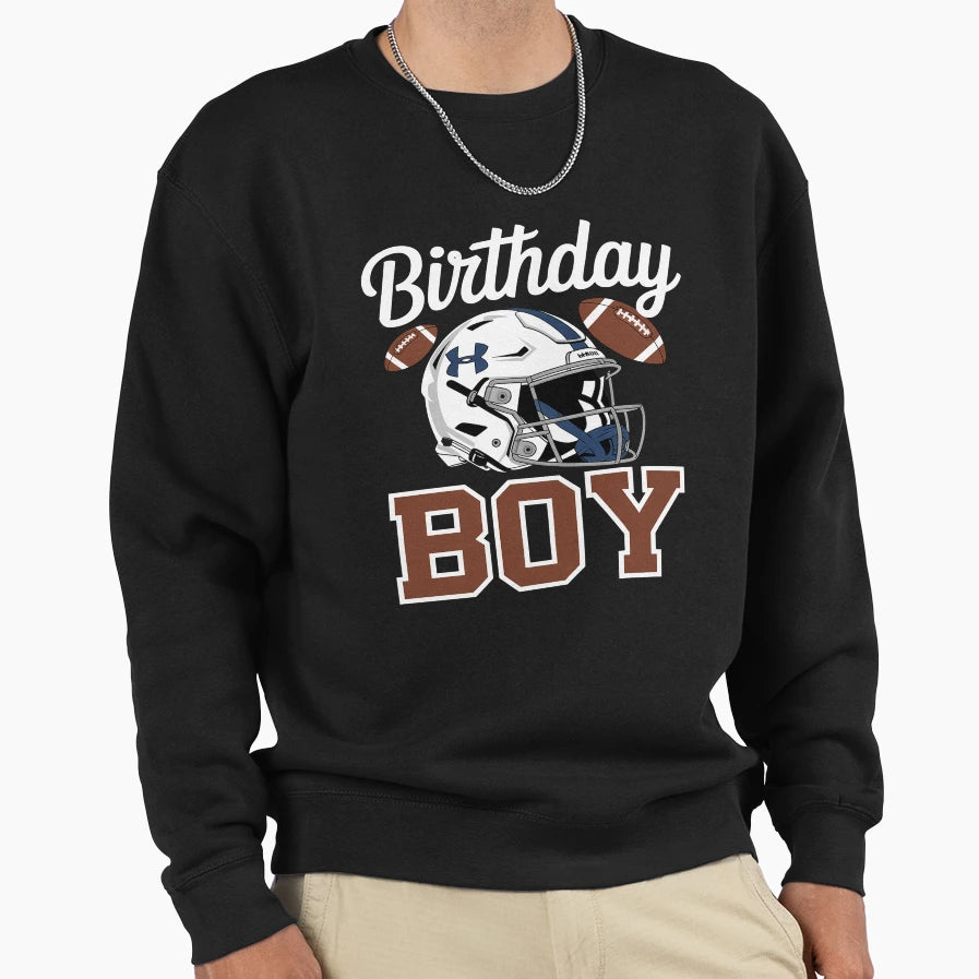 Birthday Football Birthday Party Sweatshirt - Custom Art Print for Adults - T-Shirt, Sweatshirt, Hoodie